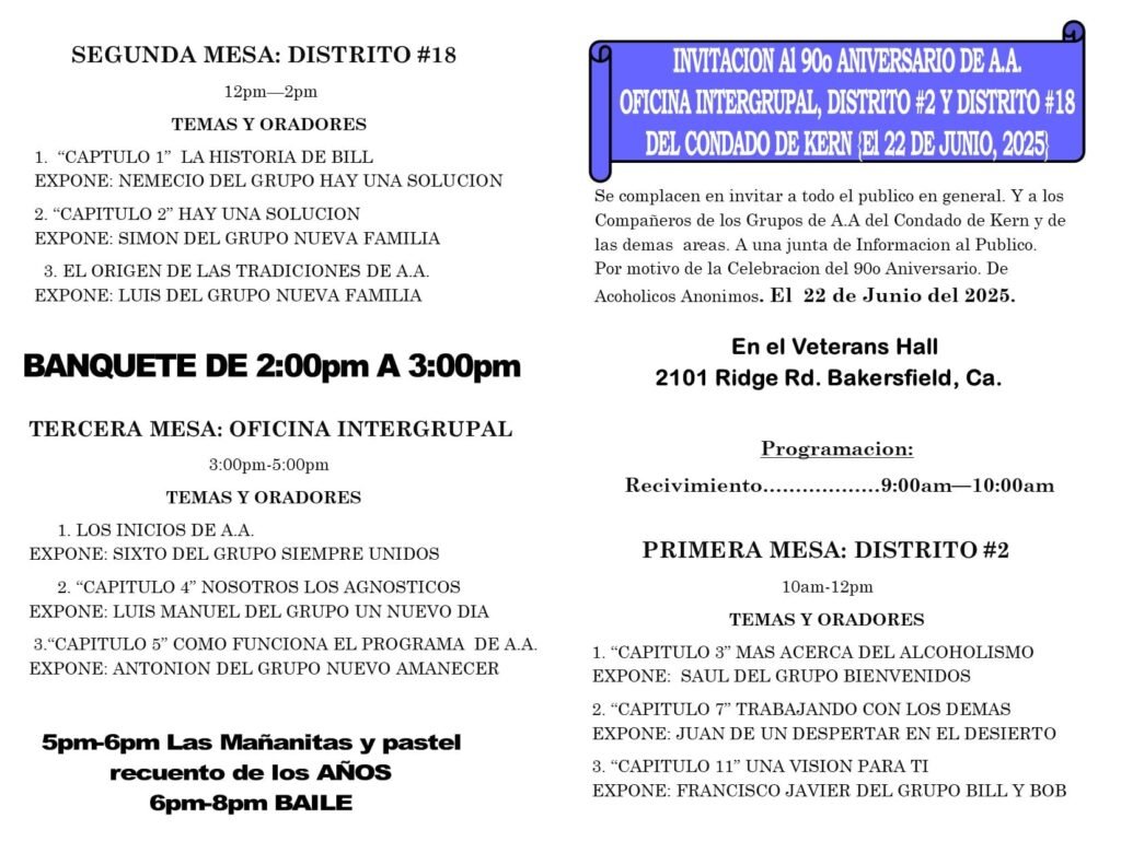 90 Aniversario Condadode Kern Inside