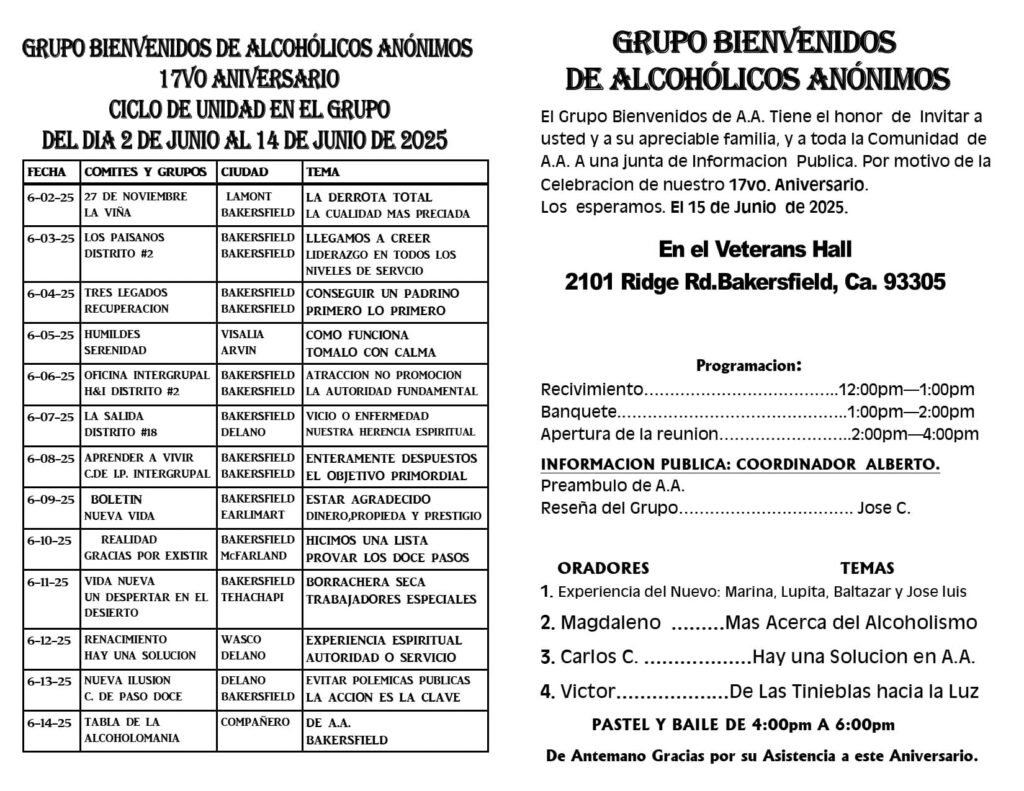 Grupo Bienvenido 2025 2